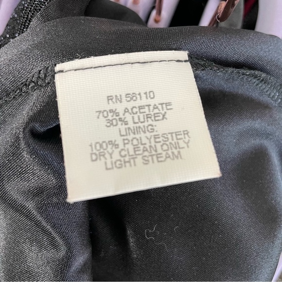 DAVID Meister Black Backless Drape Spaghetti Strap Halter Slinky Maxi Dress - Picture 7 of 9